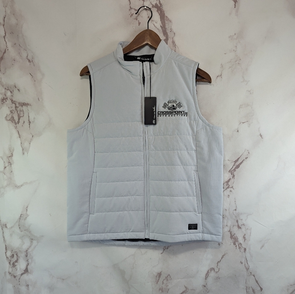 Travis Mathew Vest Mens Medium Gray Cold Bay Quilted Crosspoint Auto Auctions